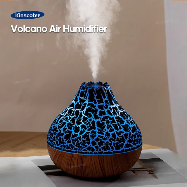 Volcano nawilżacz powietrza 300ml pulpit USB dyfuzor mgły wodnej oczyszczacz odświeżacz powietrza nebulizator z kolorową nocną lampką otoczenia