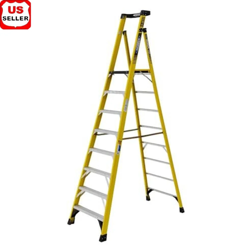 Aluminum Podium Ladder 8' Secure Tool Holder High Quality Material