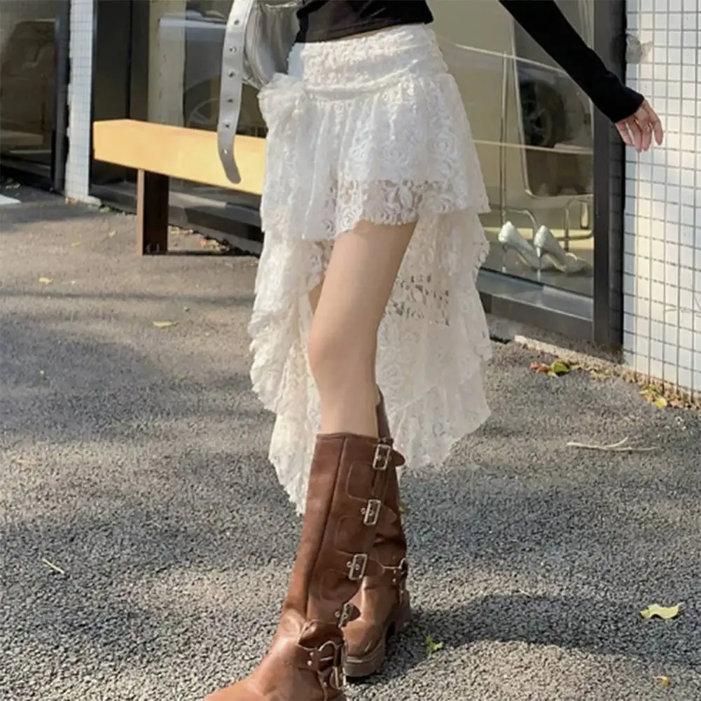 Black Casual High Waist Skirt Polyester Fabric Solid Color Pattern Basic Fashion Skirt Casual Loose Style Daily Wear Skirt