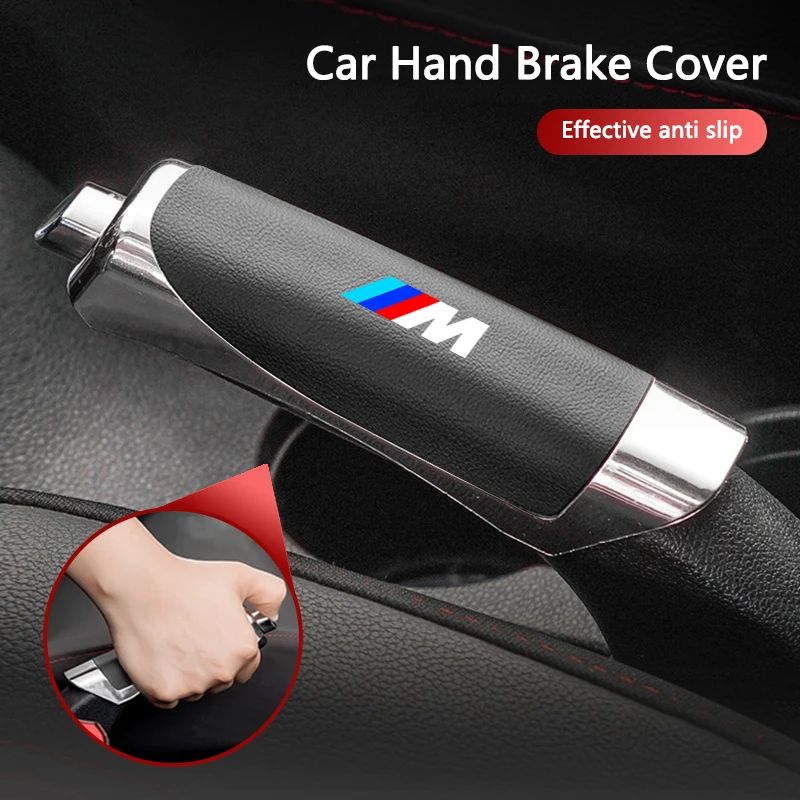 

ABS 12.5x3.3cm Car Handbrake Grip Protector Anti-Slip Cover For BMW Performance M X1 X3 X5 E39 E46 E90 F20 E60 F30 M3 M5 Styling