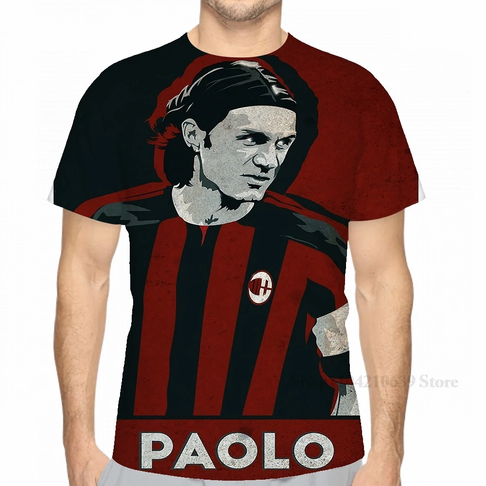 All over print Paolo Maldini men T-Shirt women fashion girl t shirt boy tops tees Short Sleeve tshirts