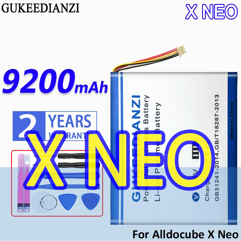 

High Capacity GUKEEDIANZI Battery 9200mAh For Alldocube Cube X Neo Tablet PC Replacement Accumulator 7-Wire Plug