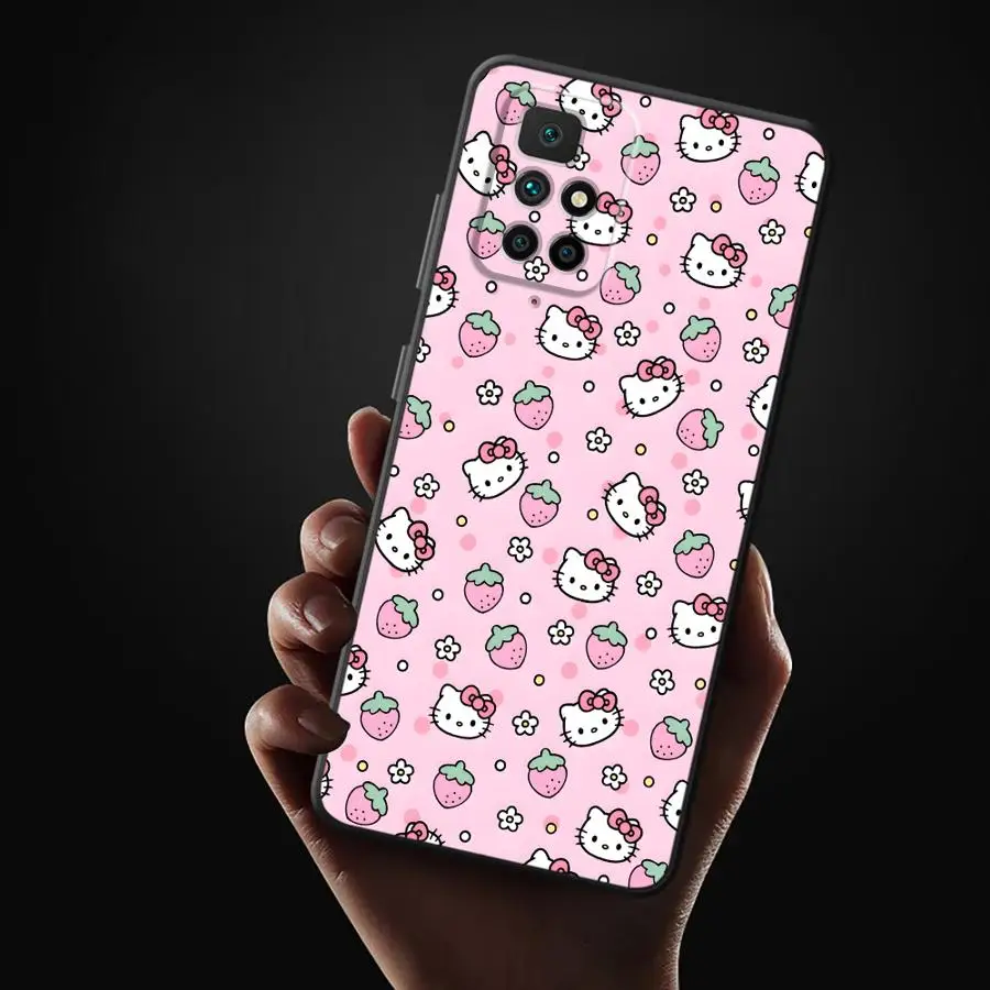 حافظة لهاتف شاومي ريدمي A3 K40 K80 Pro 9 A4 14C 10 12C A1 A2 Plus A5 13C شعار سانريو هالو كيتي #6