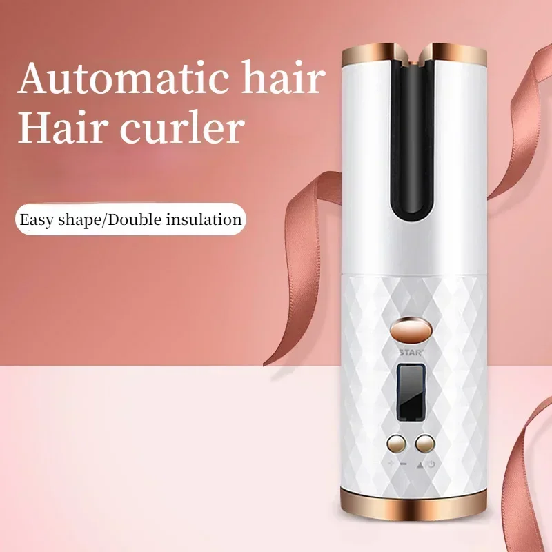 

Wireless Rotate Hair Curler Auto Hair Curling Iron Anti Scalding Automatic Hair Culers 3 Color Option USB Charging Portable