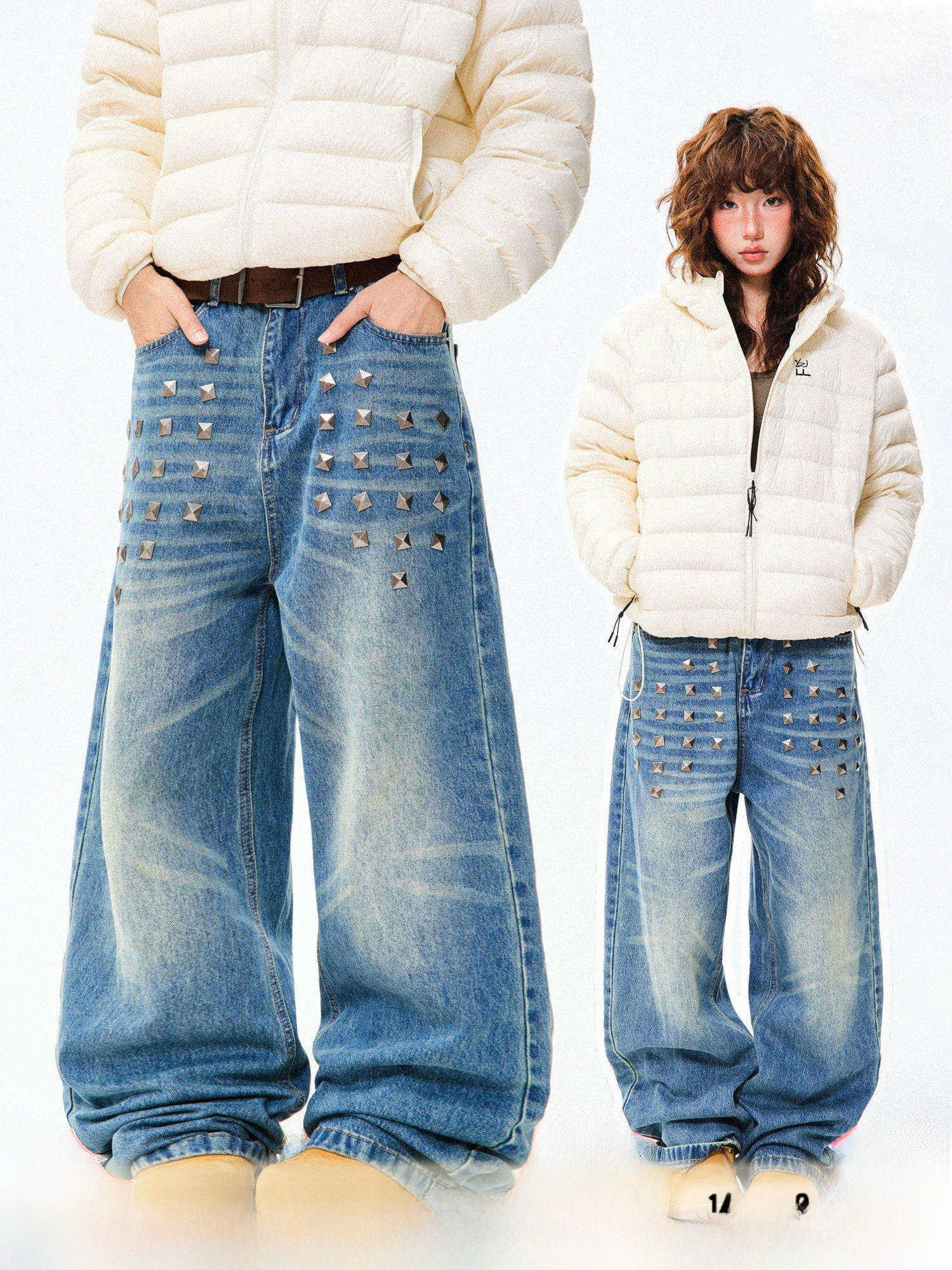 

Джинсы Young Stage American Waed Heavy Du Rivet Denim для женщин: свободные, зауженные, широкие брюки в пол, винтажный стиль