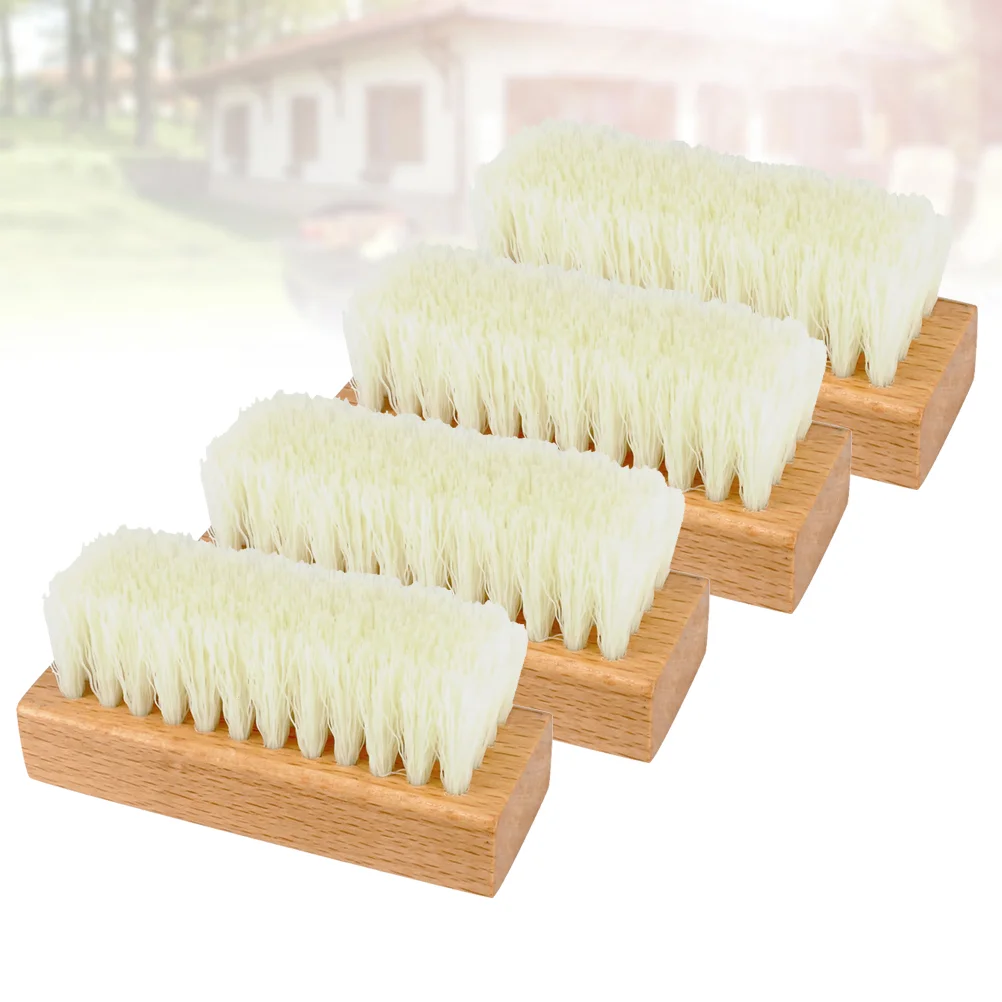 

4 Pcs Ac Cleaning Kit Shoe Polish Sponge Nail Tools Builder Gel Brush Household