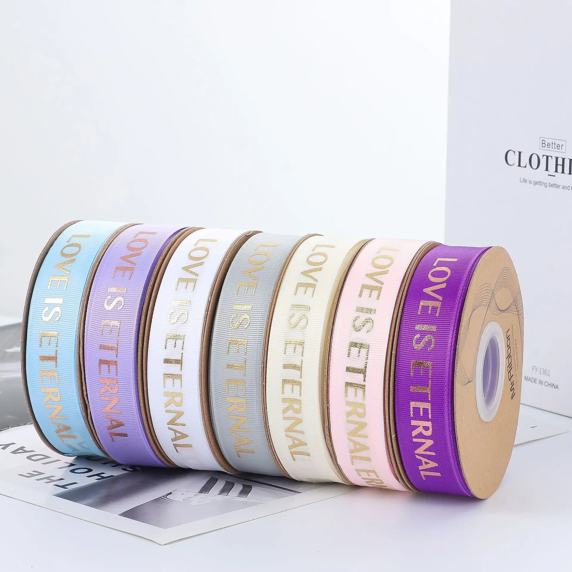 

Letter Ribbon Diy Flower Art Baking Bow Jewelry Wedding Candy Gold Screw Flower Packaging Material Practical and Versatile