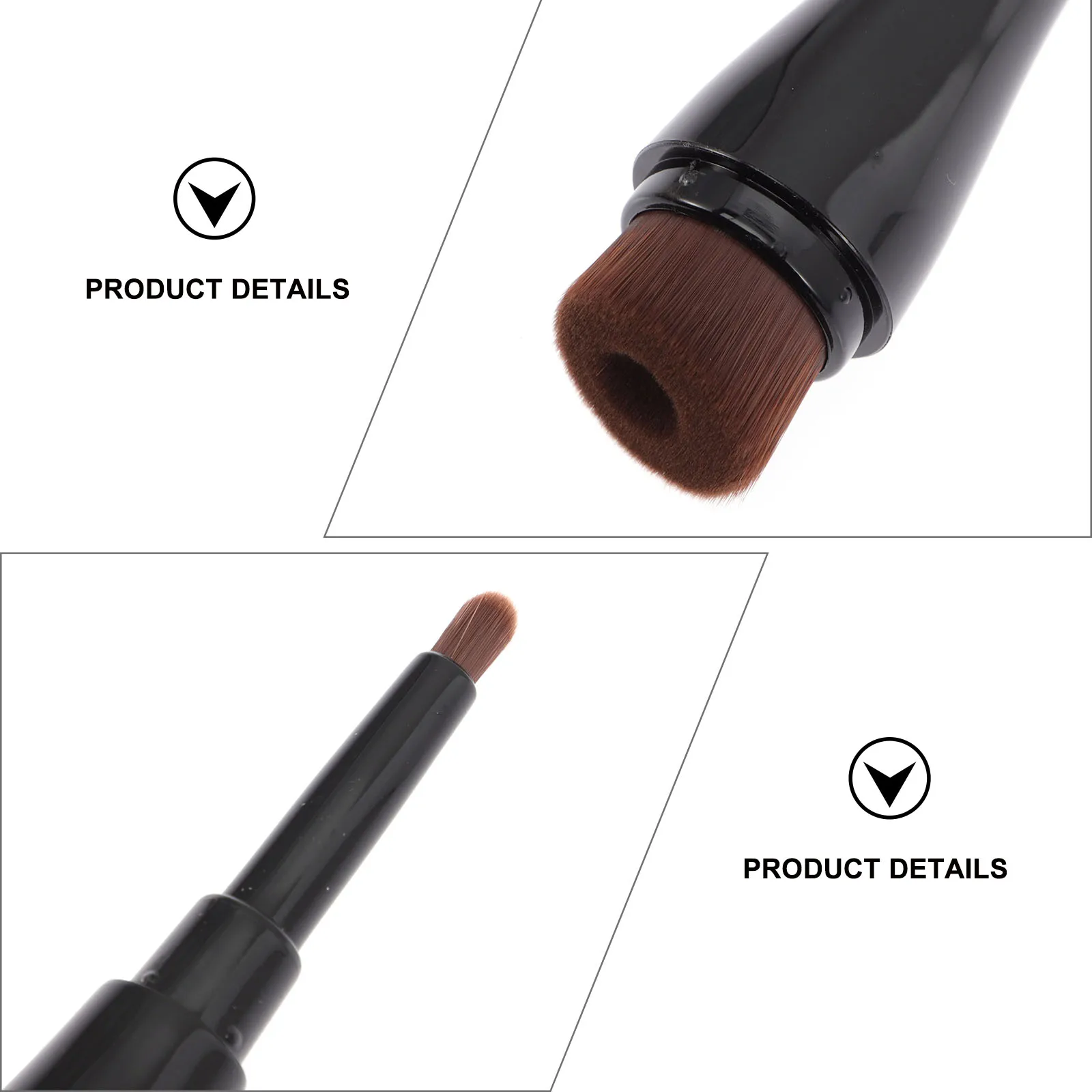 

Double Ended Brush Blush Eyeshadow Makeup Compact Dual Double Ended Makeup Brush head Portable Salon Travel Use