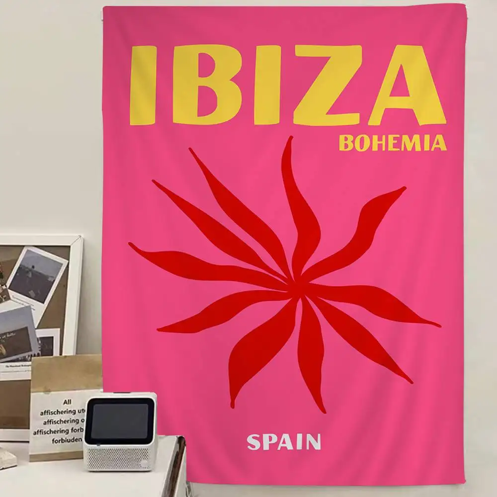 Miami Beach Ibiza Capri Bondi Mykonos Tapestry Art Printing Japanese Wall Tapestry Anime Wall Hanging Home Decor
