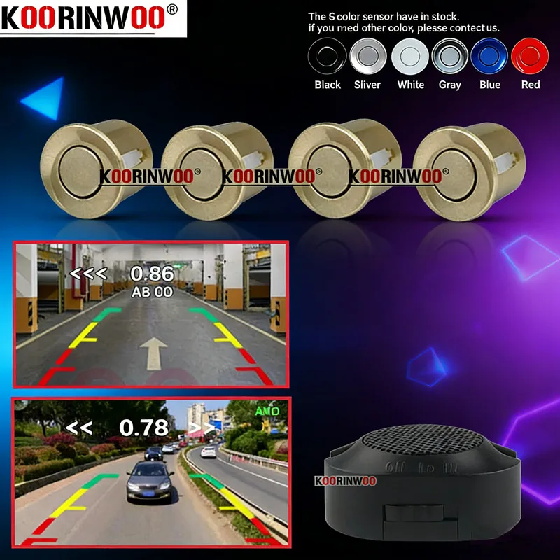 

Koorinwoo автомобильные датчики парковки видеосистема для AHD/CVBS радио задняя камера сигнализация резервный радар 4 авто парктроник аксессуары