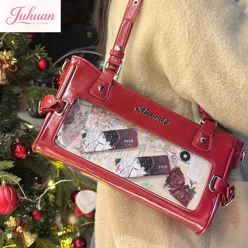 Original Japanese retro ltabag hand-held underarm small square bag sweet cool girl y2k two-dimensional oblique span bag  women