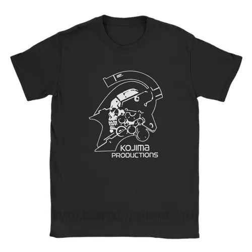 Imagen 2 del producto Camisetas de Metal Gear Kojima Productions para hombre, camiseta MGS Hideo Kojima, camisetas de algodón Death Stranding, camisetas de manga corta estampadas