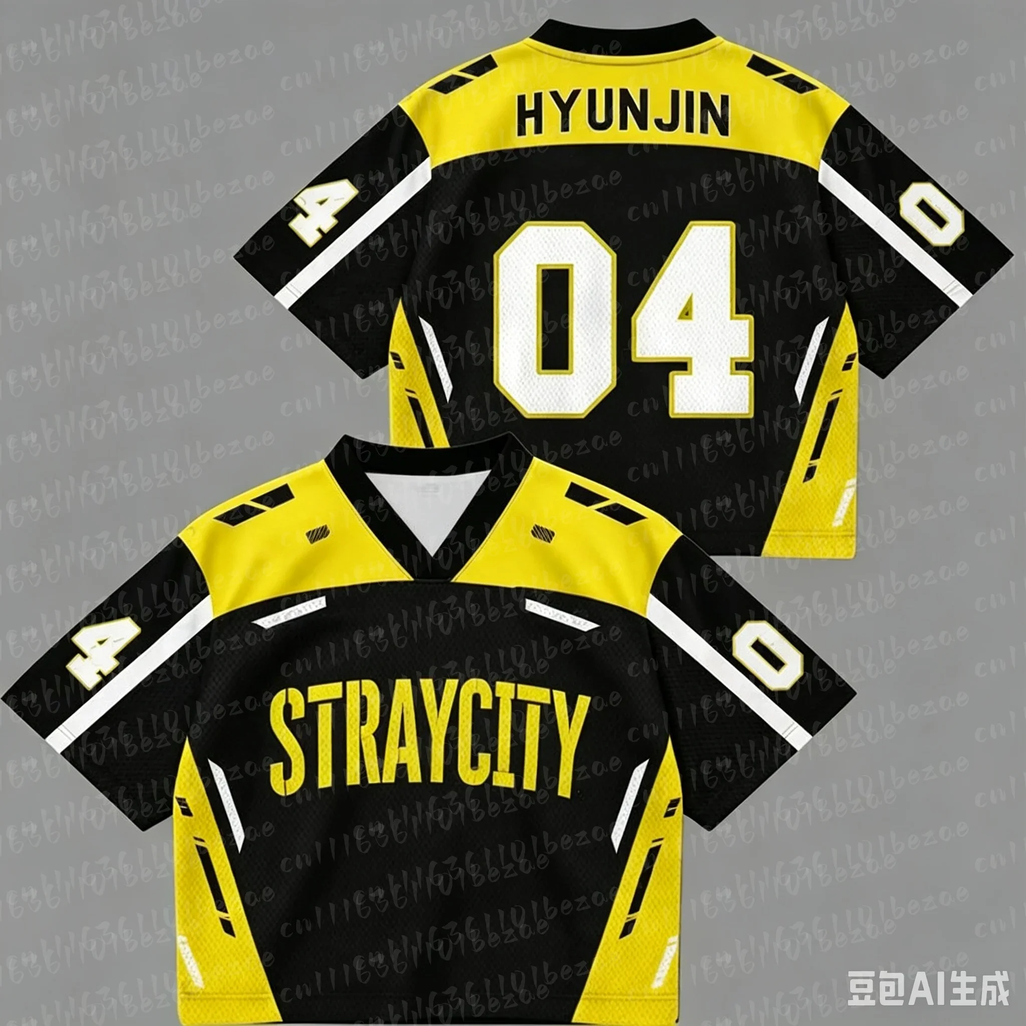 Straycity 2026 World Tour Jersey Fan-Geschenk V-Ausschnitt Modischer Street-Style Kurzarm Felix Lässiges Dünnes Unisex T-Shirt – Detail 10