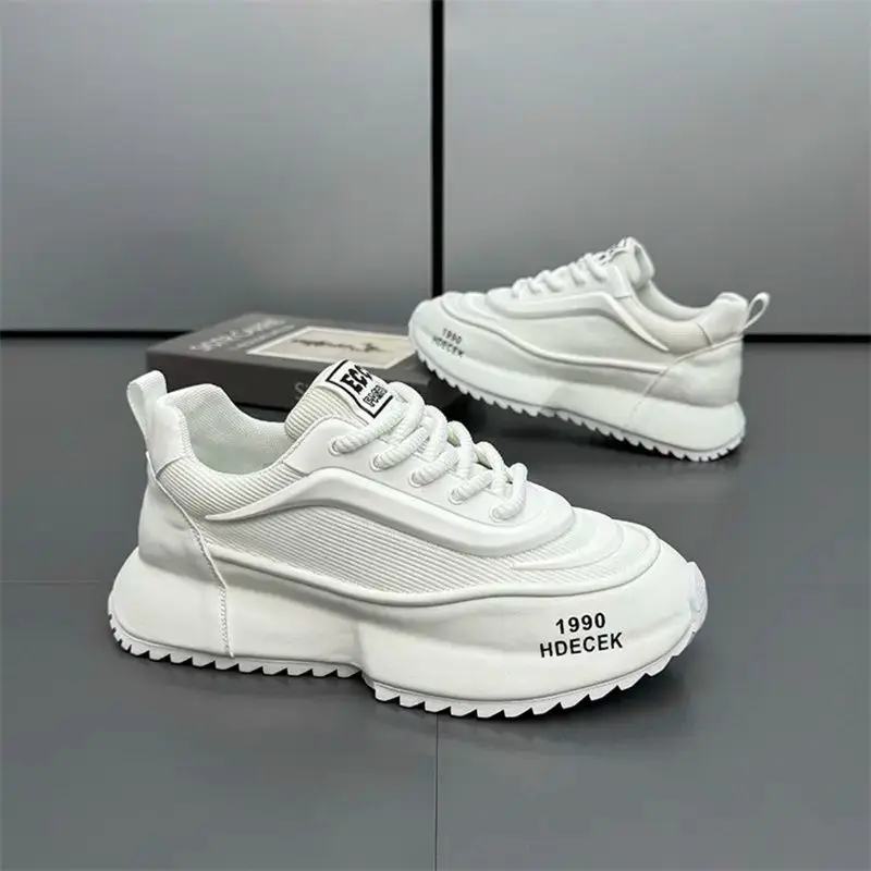 European Station Men's Shoes 2024 New Summer White Shoes Mesh Breathable Sports Casual Shoes Increased Forrest Gump Dad Shoes