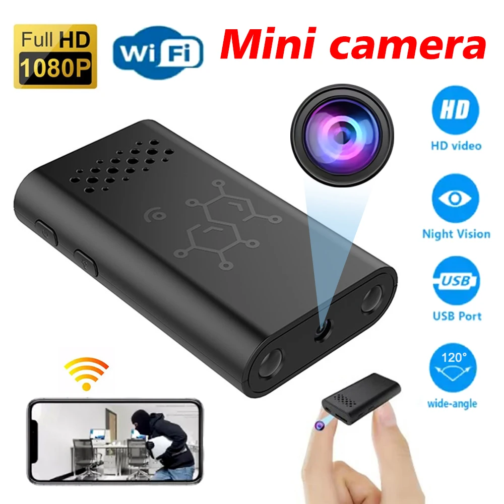 

HD 1080P Mini Camera Night Vision IR-CUT Motion Detection WiFi Camera Remote Security Surveillance Camcorder Video Recorder