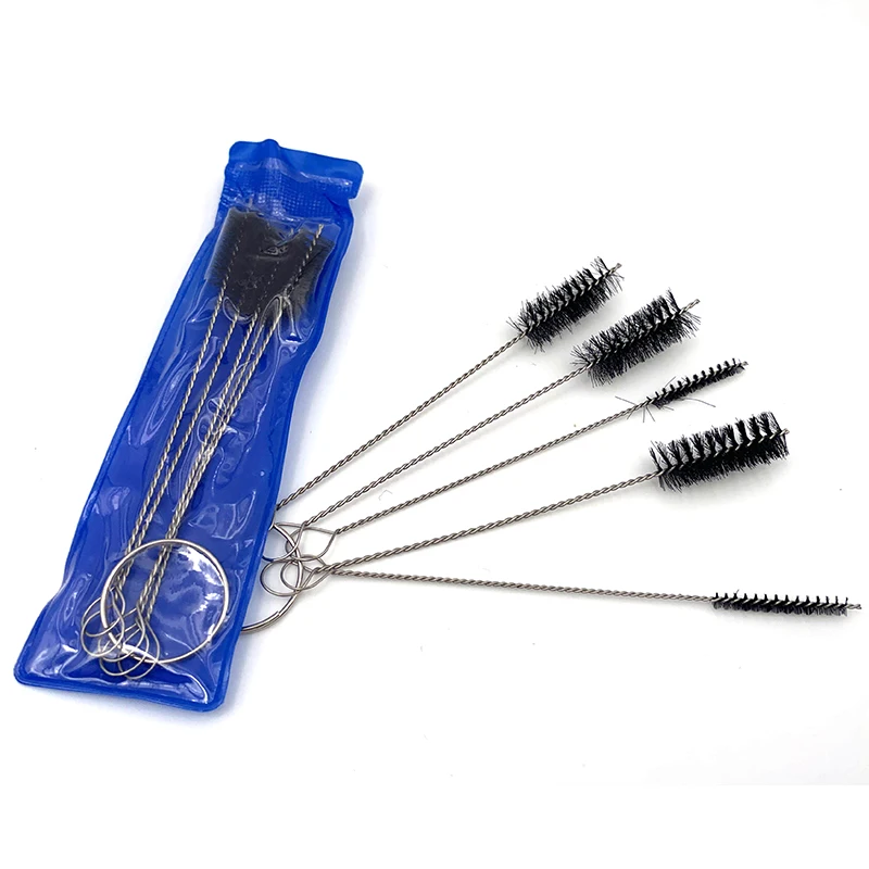 5pcs/Set Tattoo Needle Tip Brush Mini Cleaning Brush Glass Tube Brush Cleaning Tools