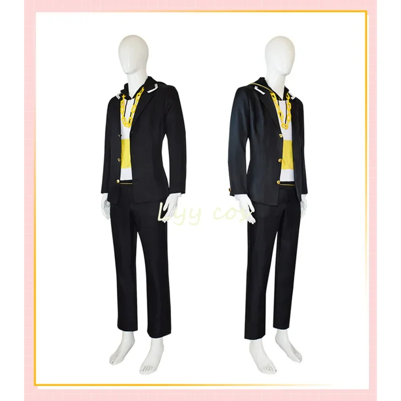 

CyLen Косплей Аниме Костюм Брата Мужчины Черные Куртки Брюки Ожерелье Костюм Рин Униформа Хэллоуин Карнавальная Вечеринка Наряд Парик