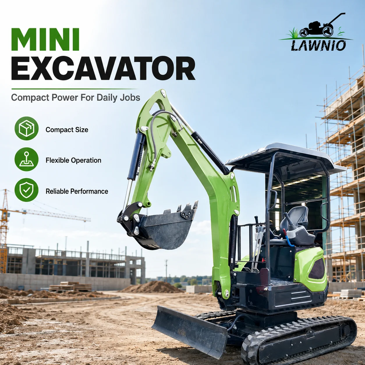 EPA  Mini Excavator  25U Sunshade 14.6kW Rubber Track Landscaping Garden Farm Earth Work Pro Mini Excavator