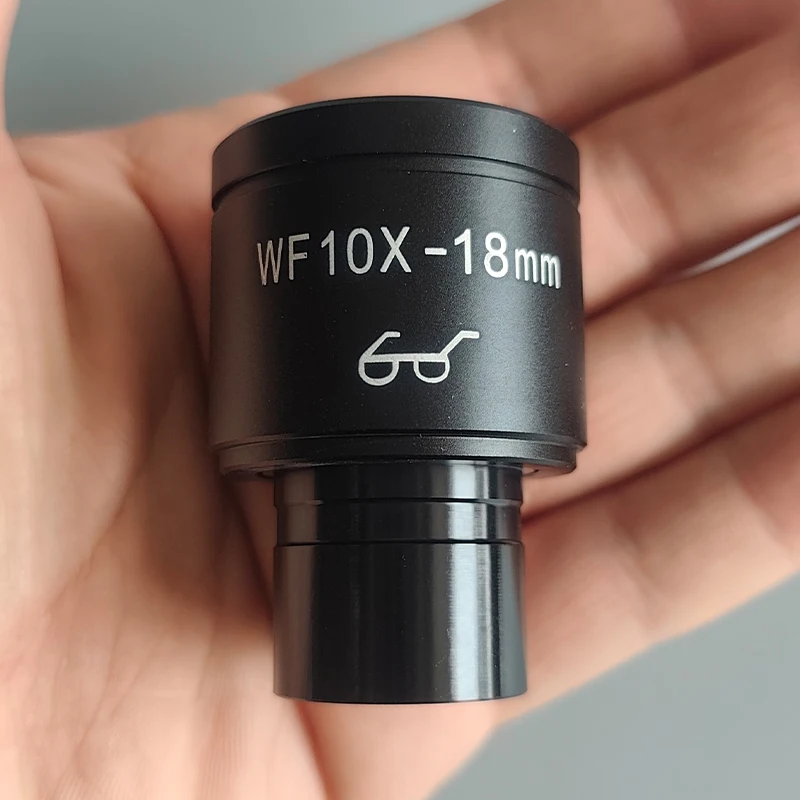 WF10X-18mm عالية نقطة العين مجهر واسع المجال العدسة عدسة بصرية تصاعد حجم 23.2 مللي متر للمجهر البيولوجي