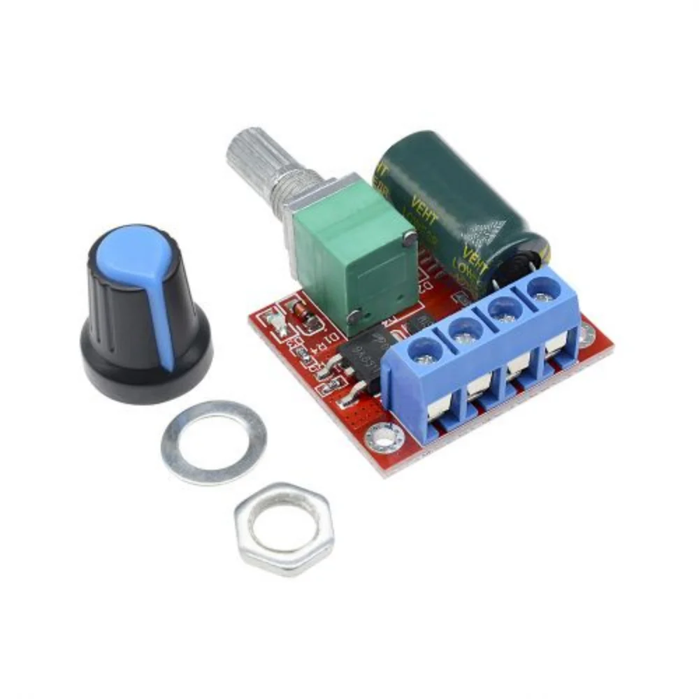 5Pcs Mini 5A 90W PWM 12V DC Motor Speed Controller Module DC-DC 5V-35V Adjustable Speed Regulator Control Governor Switch 24V