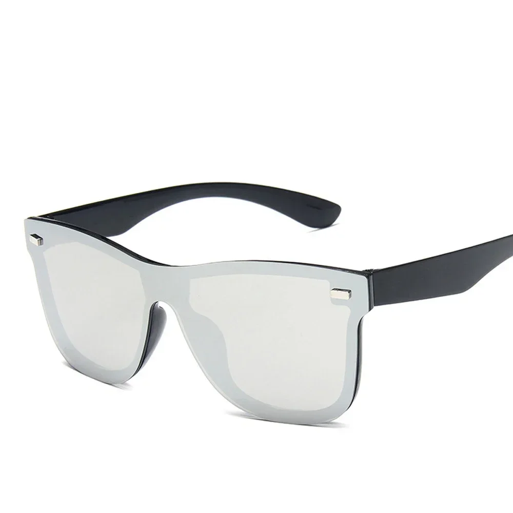 New Fashion Sunglasses One piece Trend Personality Eyeglass Brand Design Protection Reflective Frameless Sunglassess UV400 image 5