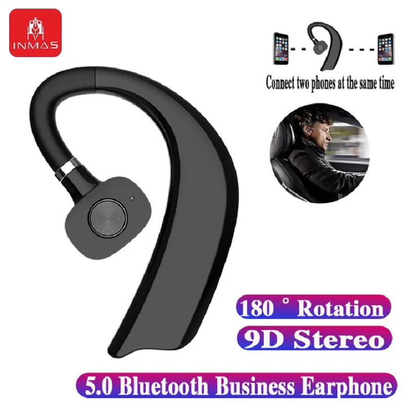 INMAS X23 Wireless Ear Hook Earphones Bluetooth Touch Control Headphones One Ear Waterproof Earbuds HIFI Stereo HD Call Headset