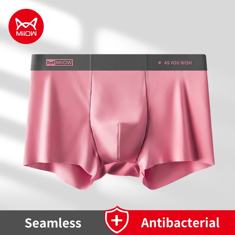 

MiiOW, 3 шт., мужское нижнее белье, 7A, хлопковые антибактериальные мужские трусы с промежностью, шелковистые дышащие мужские трусы, осенне-зимние мужские боксеры
