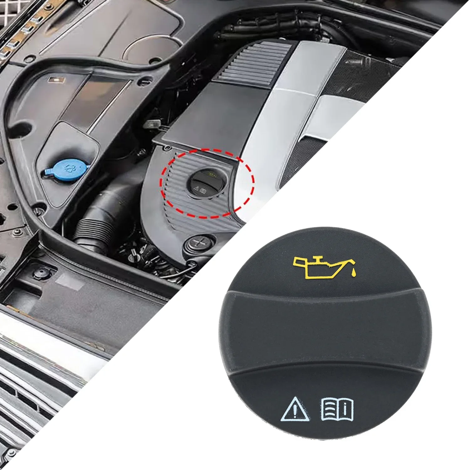 

1Pc Car Engine Oil Filler Cap Fit for Mercedes-Benz A-Class 1997-2017,E-Class 1994-2017,C-Class 1993-2017 Replace OEM 0000100301