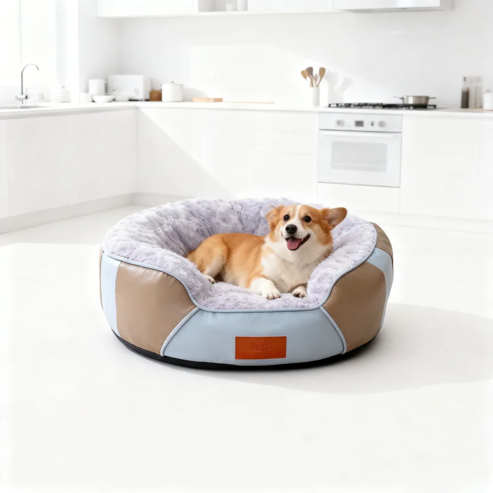 2026 New Thickened and Insulated Cat Bed Pet Mat - Medium to Small Leather High-End Pet Bed for Cats and Dogs - view 2