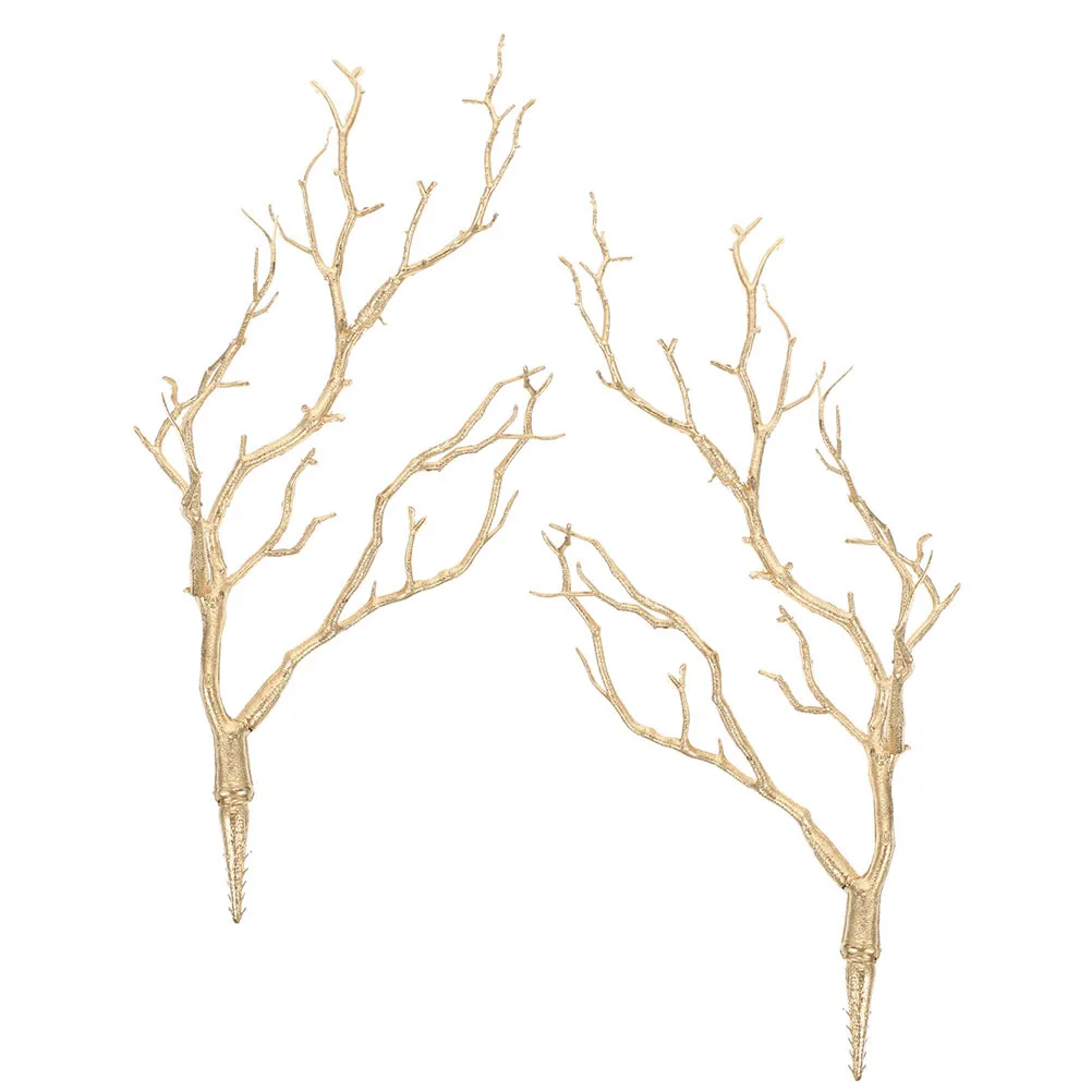 

2pcs Plastic Artificial Plastic Branches Branches For Home Vase Filler Artificial Plants Diy Crafts Making Decor Supplies