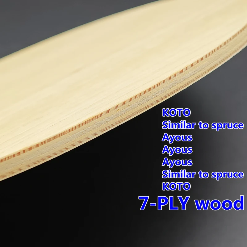 Playa Awaken Wooden 7 PLY Attack+Loop OFF Table Tennis Blade for PingPong Racket