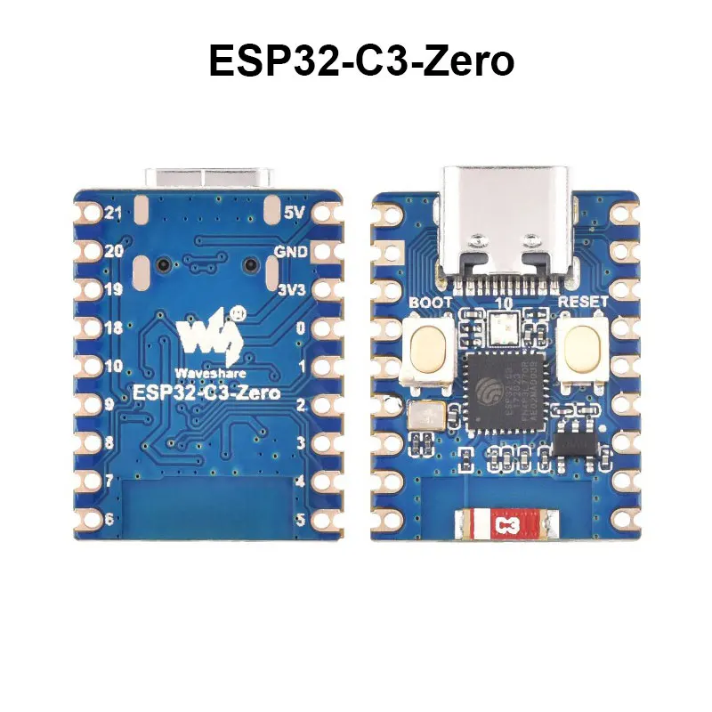 Waveshare ESP32 C3 C6 S3 Zero Mini Development Board WiFi Bluetooth RISC-V 4MB of Onboard Flash Memory Onboard Ceramic Antenna