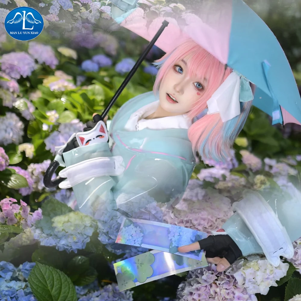 

OVERWATCH2 Hero Kiriko Cosplay Costume Kiriko Blue Skin Rain Dancing Set Halloween Party Uniforms Clothes