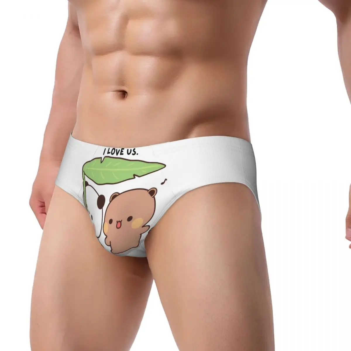Custom Bubu Dudu Panda And Brownie Bear Couple Brief Panties Womens Comfort Stretch Underwear
