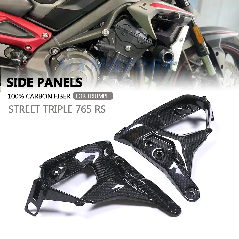 

For Triumph Street Triple 765 R RS 2020 2021 2022 100% Carbon Fiber Interior Side Panels Fairings Motorcycle Accessories