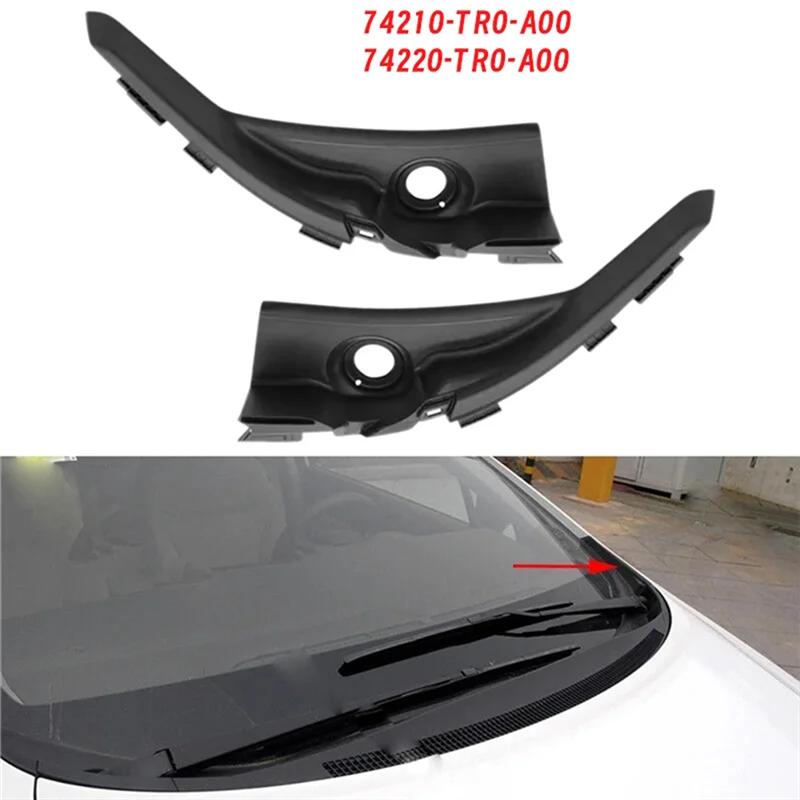 

Premium 1Pair Front Side Cowl Windshield Wiper Motor Cover Trim 74210-TR0-A00 74220-TR0-A00 For Honda Civic 12-15 74210TR0A00