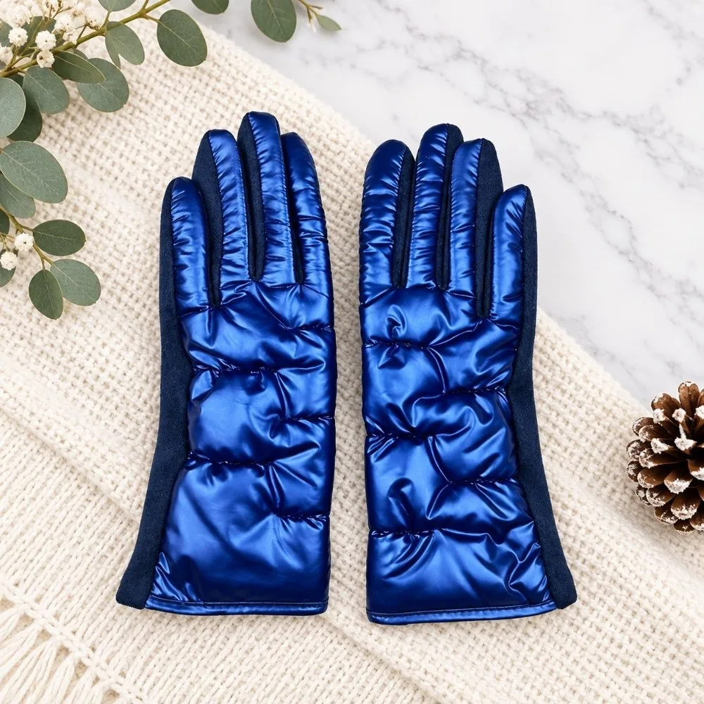 Waterproof Touch Screen Gloves Coldproof Windproof Cycling Gloves Plus Velvet Down Cloth Suede Driving Gloves