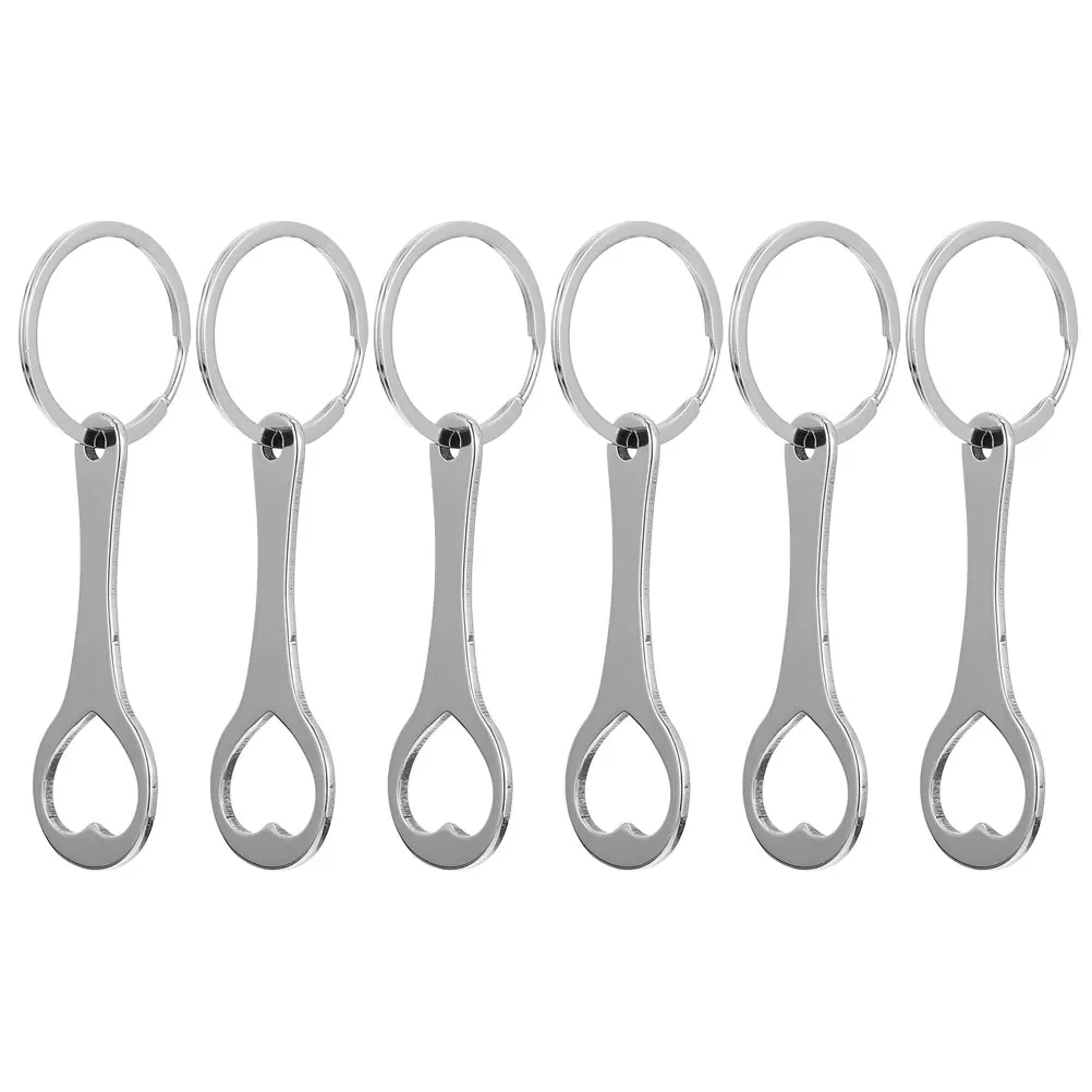 

6pcs Shopping Trolley Tokens Keychains Metal Removable Supermarket Token Zinc Alloy Practical Daily Use Gift Ideas