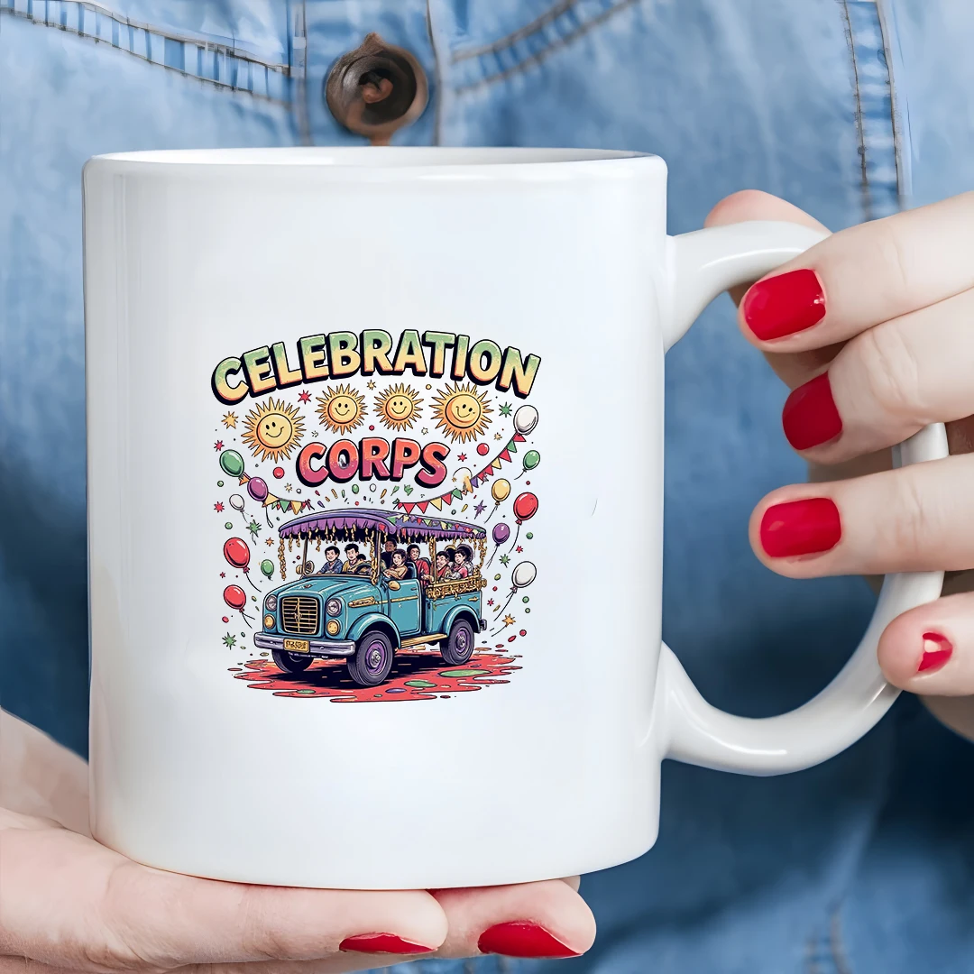 

11oz Celebration Corps Cartoon Christmas Cup Kids Cold & Hot Beverage Cup Family Office Gift