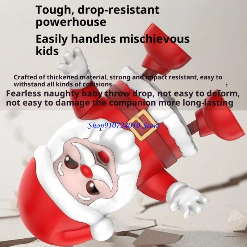 77HD سانتا الرقص مع الموسيقى والأضواء سانتا Twerking التفاعلية مع تحركات الرقص رشيقة الإعداد السهل الكهربائية تتحرك عيد الميلاد