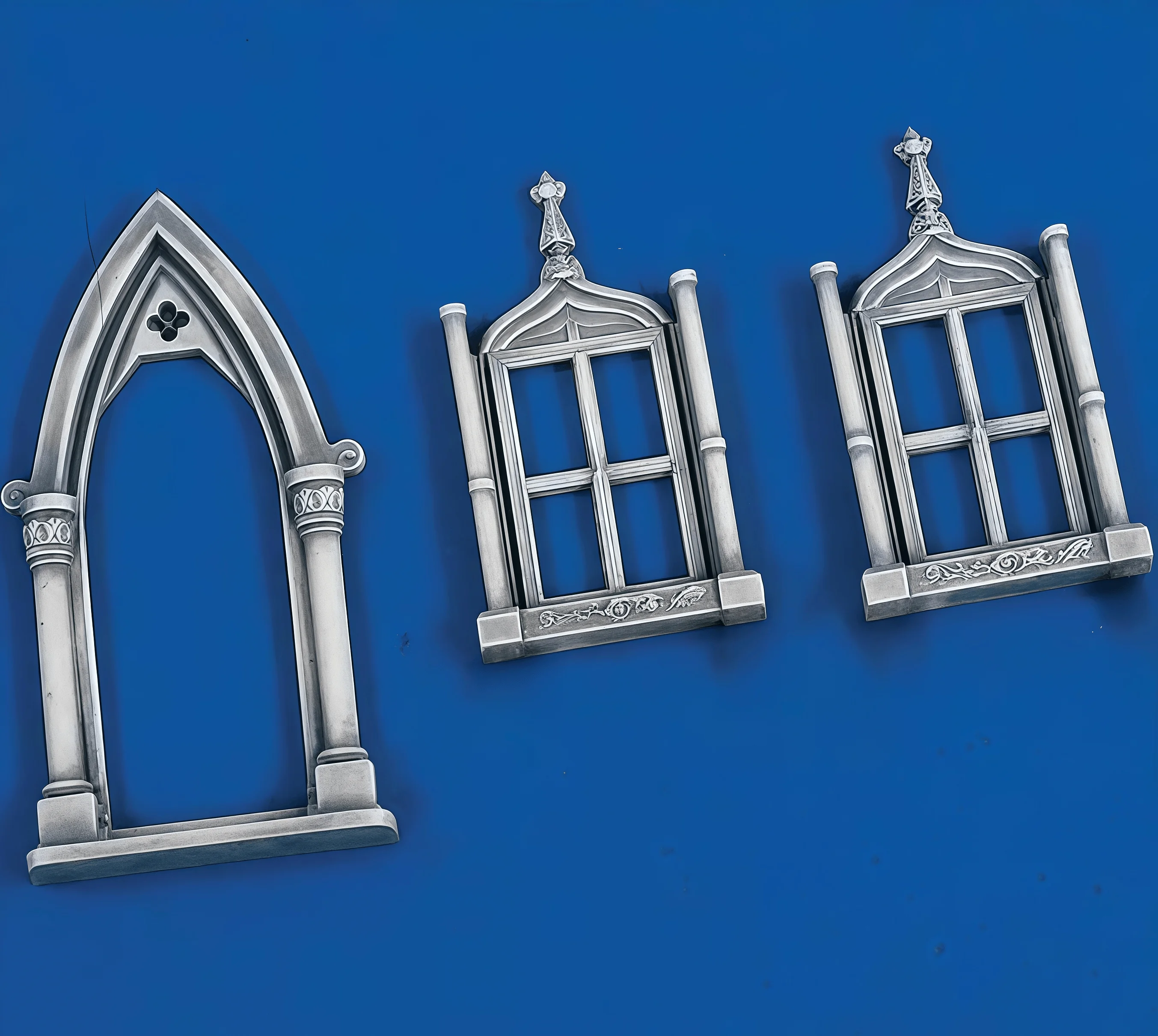 

1: 35 Casting Resin Model Assembly Kit, GK， The Model Scene Uses Church Doors and Windows, Which Are Unpainted
