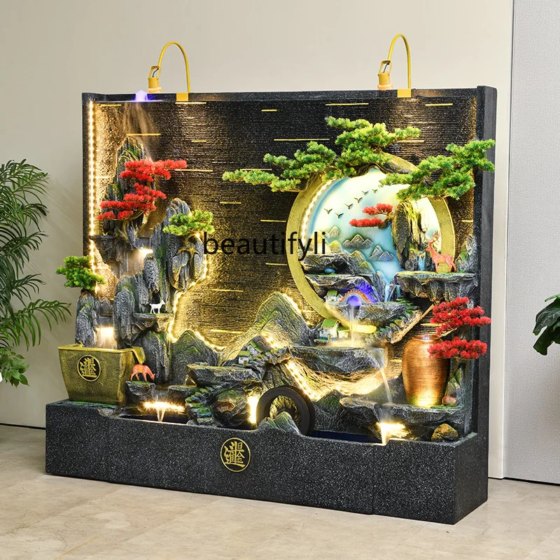 

New Chinese fountain landscape floor-to-ceiling ornaments outdoor courtyard lucky decoration gifts