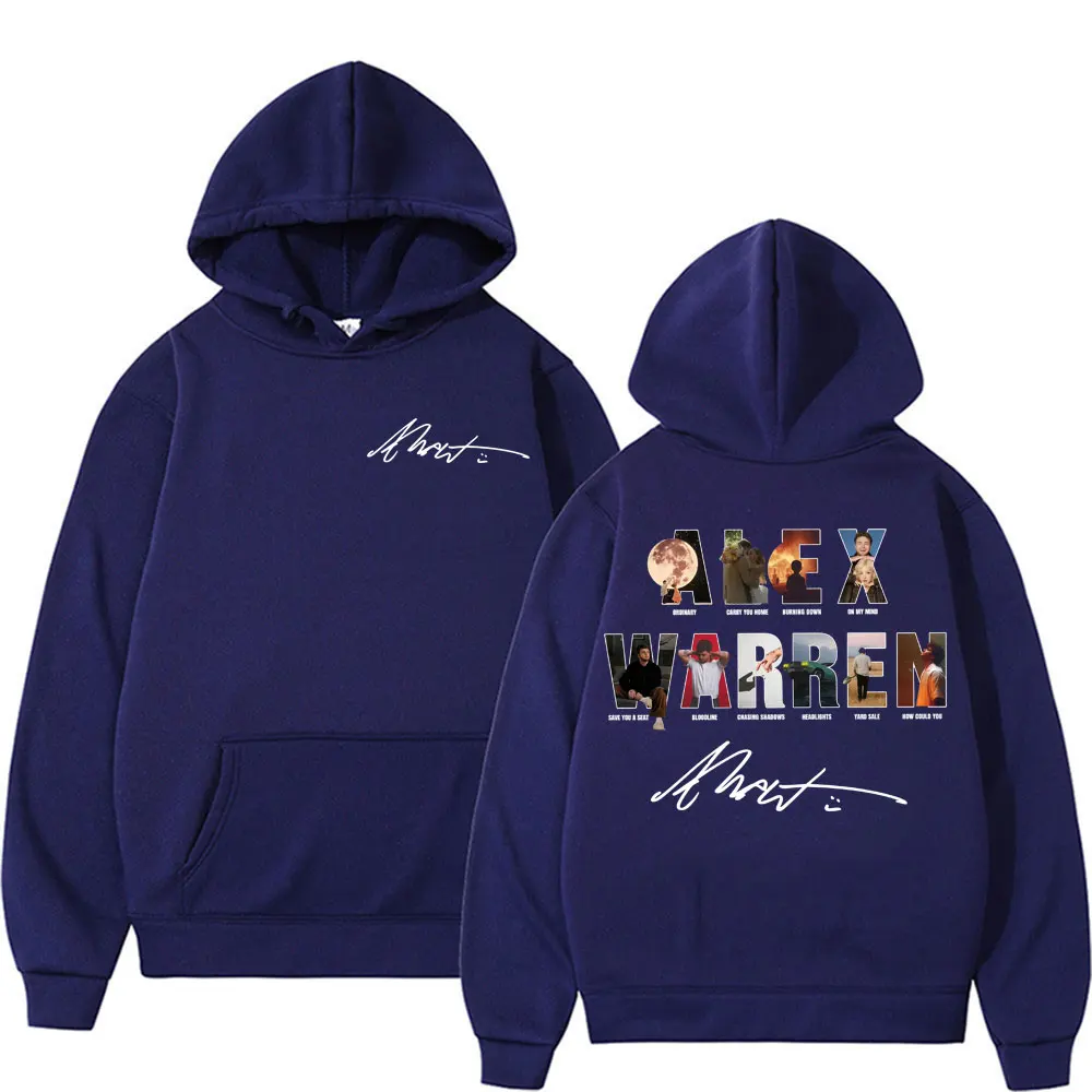 Alex Warren Album Song Titles Music Merch Hoodies Men Women Fashion Retro Long Sleeve Pullovers Winter Casual Fleece Sweatshirts