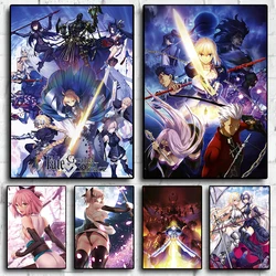 Japan Cartoon Anime Fate/Stay Night Comics Quality Canvas Painting Posters Living Kids Room Sofa Wall Art Home Decor Picture