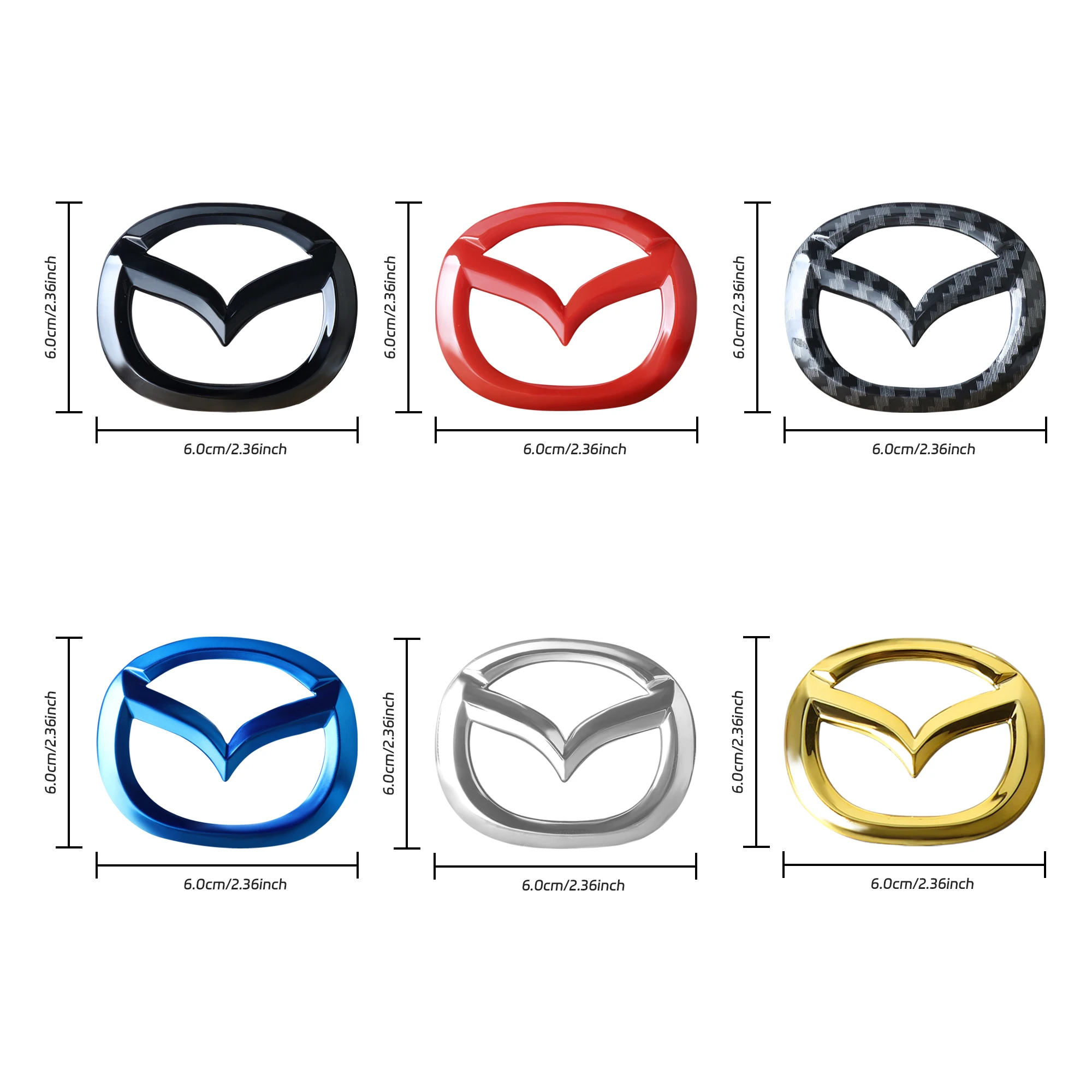 Car Interior Steering Wheel Center Badge Sticker For Mazda Demio CX-5 CX-5 CX-3 CX7 CX-9 MX5 CX-30 Logo Decals Auto Accessories