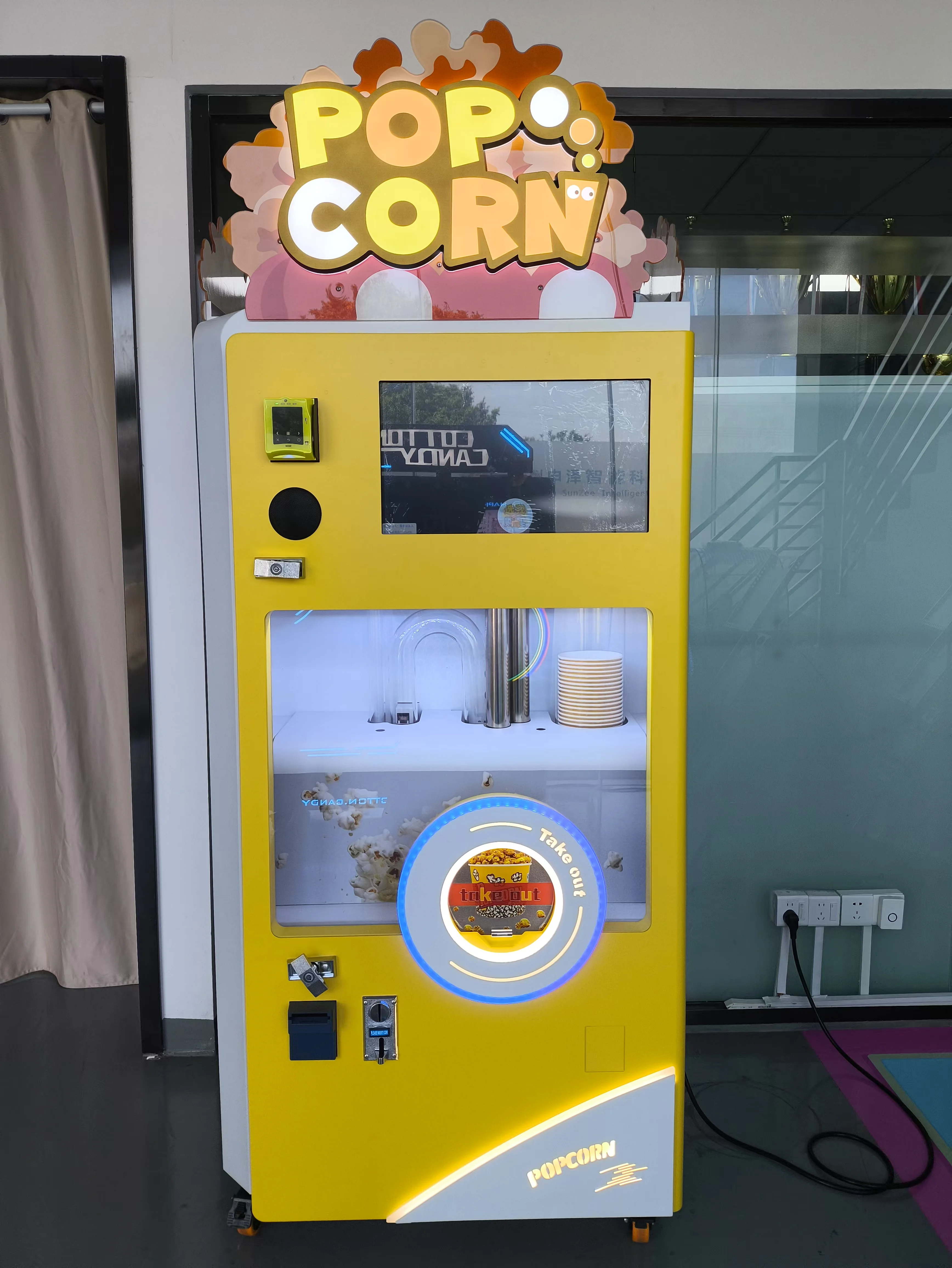 Automatic Popcorn Vending Machine Commercial Self Service Popcorn Maker For Cinema Bakery Snack Store With Intelligent