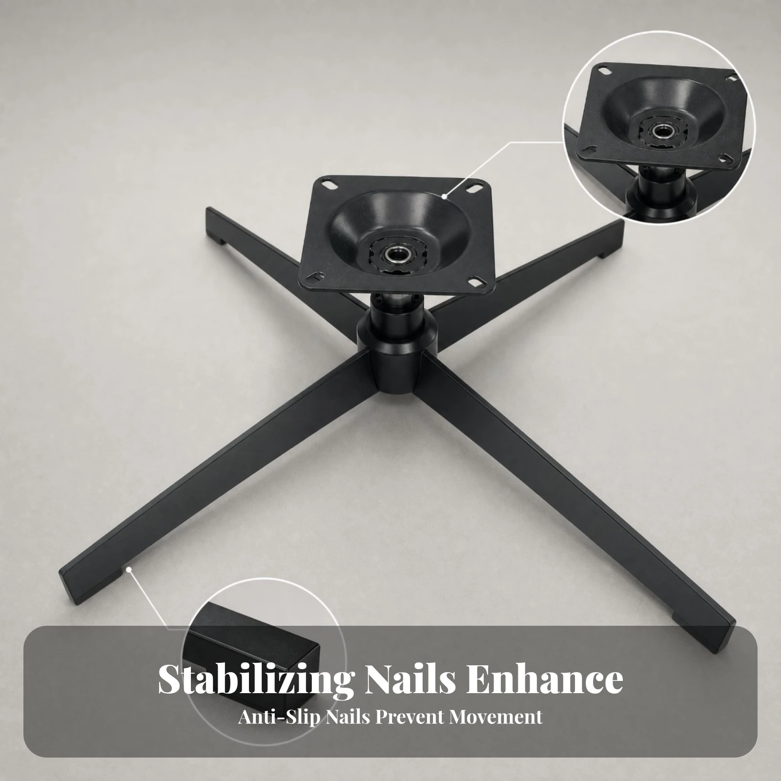 Fixed-Height Swivel Base Star-Shaped Swivel Chair Base