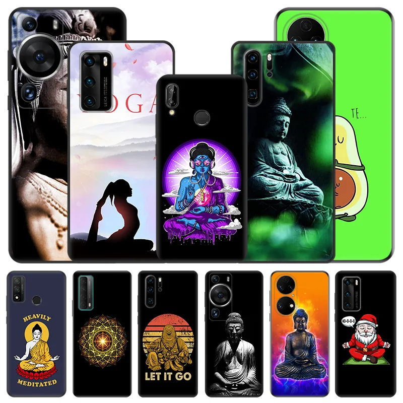 Phone Case For Motorola G200 One Fusion G30 G31 Huawei P20 P30 P40 Lite P-Smart Z iphone6 Buddha Yoga Matte Soft Cover