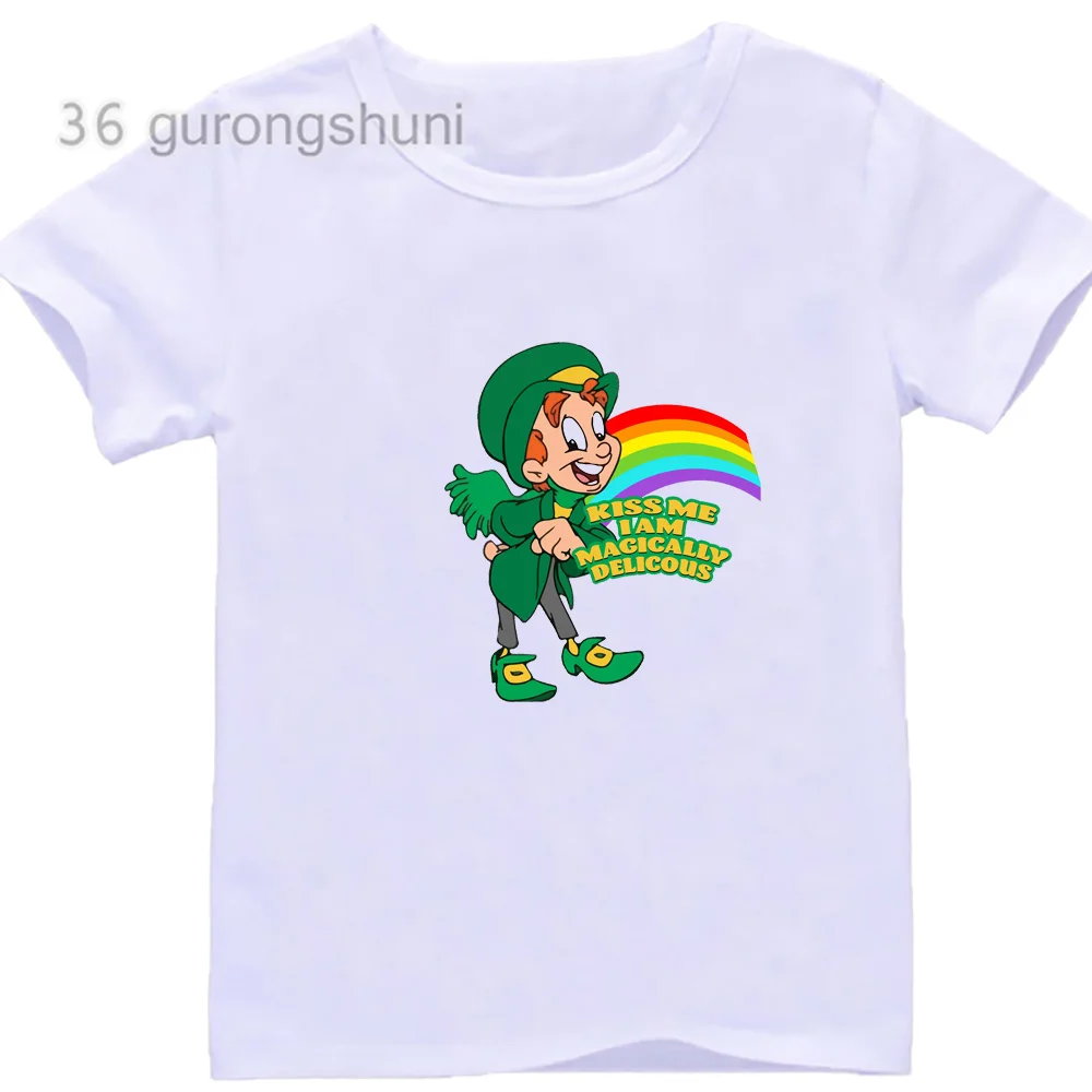 Boys Tshirt lucky charms Shirt children T-shirts men summer Tops For kids clothing man t Shirts boy Clothes Baby Short Sleeve