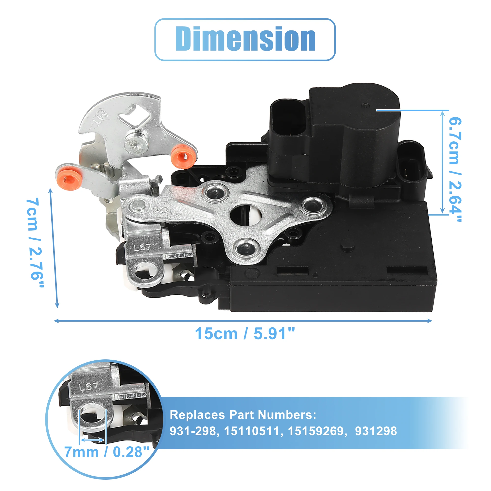 X Autohaux Car Rear Door Liftgate Lock Actuator Motor Trunk Latch Part 15110511/931298 for Isuzu for GMC for Chevrolet for Buick